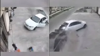 Jomboyda mast haydovchi Gentra bilan to'xtab turgan mashinaga urildi