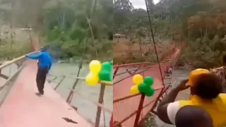 Kolumbiyada yangi ko'prik ochilish marosimi vaqtida qulab tushdi