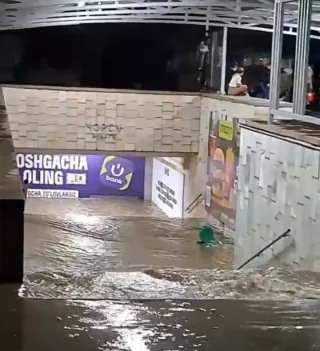 Toshkent metrosining «Chorsu» bekatini yana suv bosdi
