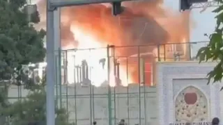 Olmazor tumanida yuz bergan yong‘in elektr ta’minotini uzib qo‘ydi