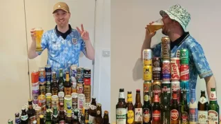 Jahon chempionati ishtirokchilari uchun noodatiy pivo kolleksiyasini yig‘gan muxlis