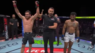 Nurullo Aliyev UFC turnirida navbatdagi g‘alabasini qo‘lga kiritdi