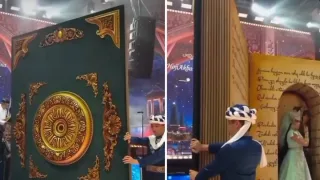 O‘zbekistondagi to‘yda kitob ichidan chiqqan raqqosa mehmonlarni hayratga soldi