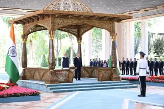Ko‘ksaroyda Hindiston Bosh vazirini tantanali kutib olish marosimi o‘tkazildi