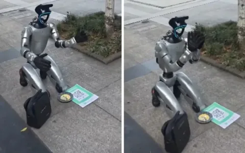 Xitoyda gumanoid robotning ko‘chada pul so‘rashi muhokamalarga sabab bo‘ldi