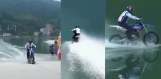 Xitoylik sportchi suv ustida mototsiklda yangi jahon rekordini o‘rnatdi
