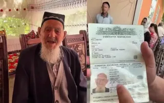 Namanganlik 104 yoshli Ahmadjon ota yuzdan ortiq avlodlari ardog‘ida