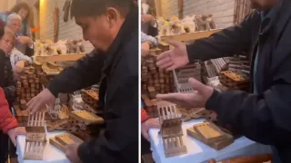 O‘zbek ustasining yelimsiz yasalgan yog‘och moslamasi e’tibor tortdi