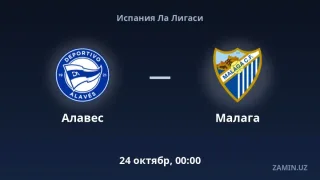 Alaves va Malaga jamoalarining o‘zaro uchrashuviga doir matnli translyatsiya