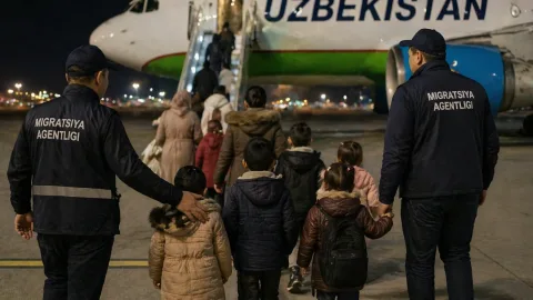 Rossiyadan qiyin vaziyatda qolgan 7 nafar o'zbek bolasi vataniga qaytarildi