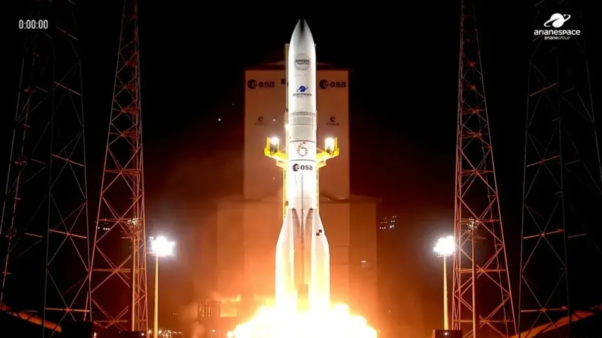 Kuru kosmodromidan Amazon sun'iy yo'ldoshlari bilan "Ariane 6" raketasi uchirildi