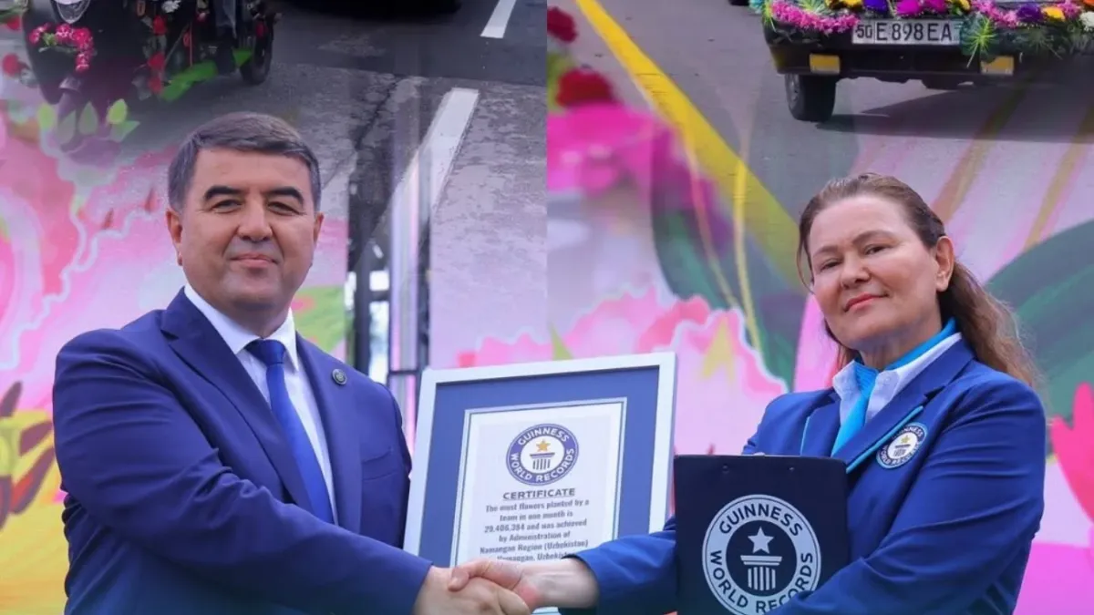 Namangan gullar festivali Ginnes rekordlari kitobiga kiritildi