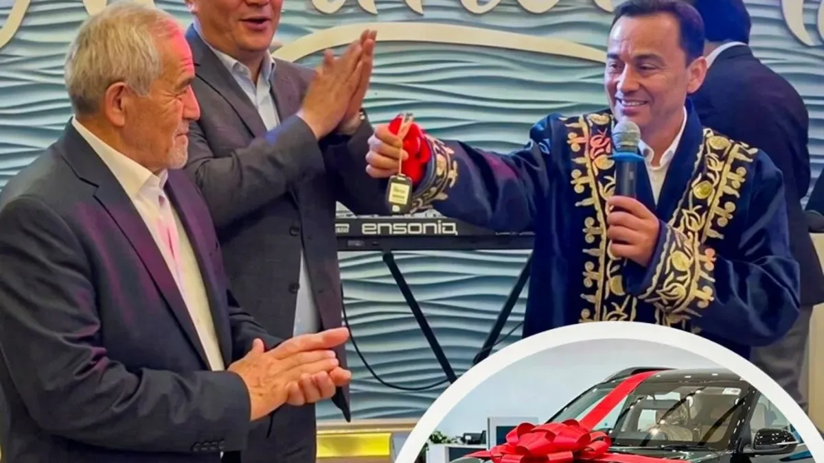 Davron Ahmedov tug'ilgan kunida otasiga avtomobil sovg'a qildi