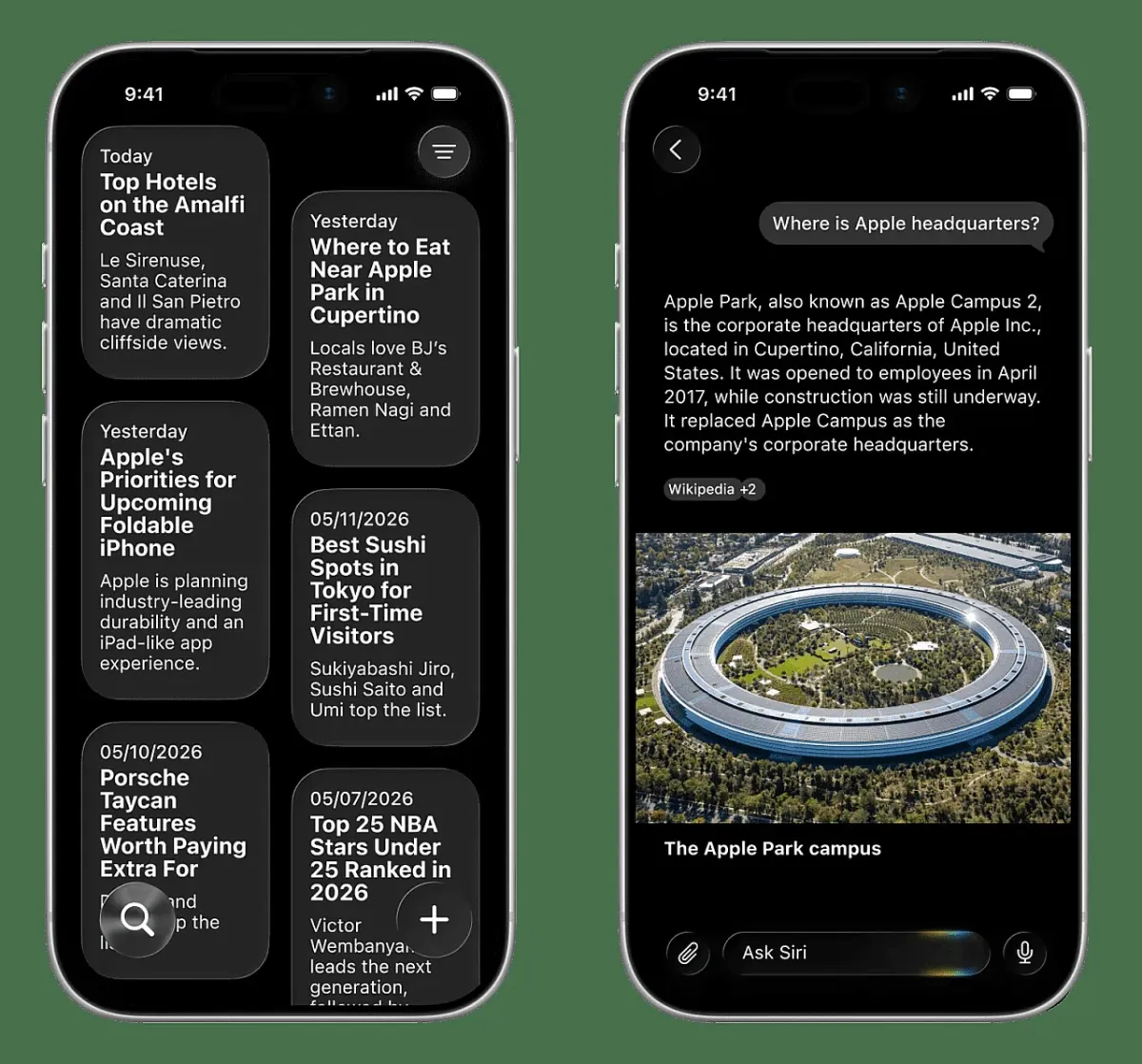 Apple suniy intellekt yordamida yangi Siri imkoniyatlarini taqdim etadi