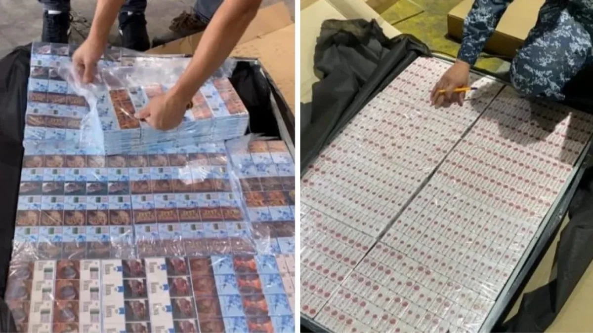 Polshada kontrabanda sigaretlari ortilgan havo sharlari qulab tushdi