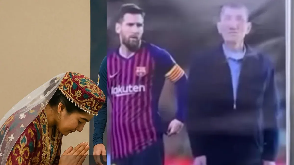 O‘zbekistonda kelin Lionel Messi tasviri oldida ta’zim qildi
