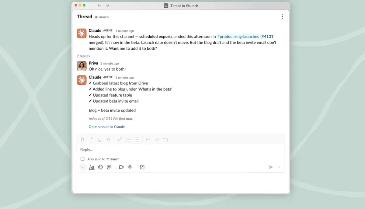 Anthropic Slack messenjeri uchun yangi Claude Tag agentini taqdim etdi