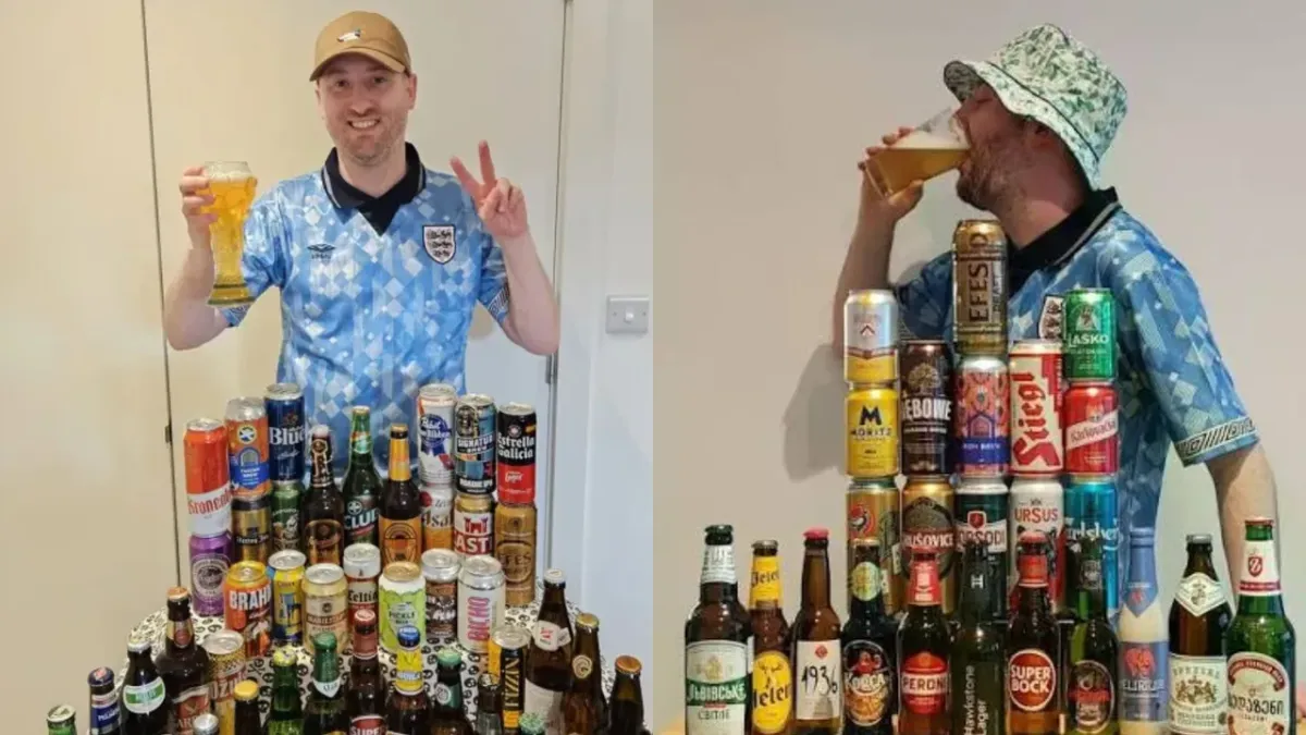 Jahon chempionati ishtirokchilari uchun noodatiy pivo kolleksiyasini yig‘gan muxlis