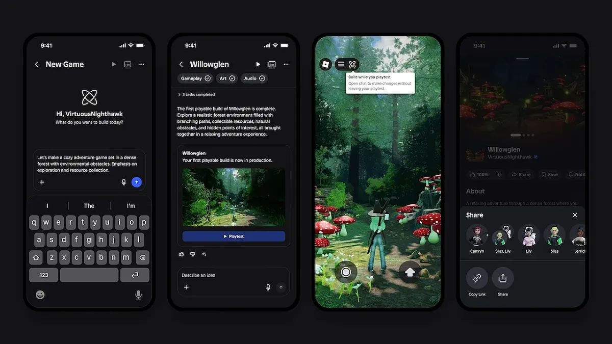 Roblox suniy intellekt yordamida oʻyin yaratish jarayonini soddalashtirmoqda