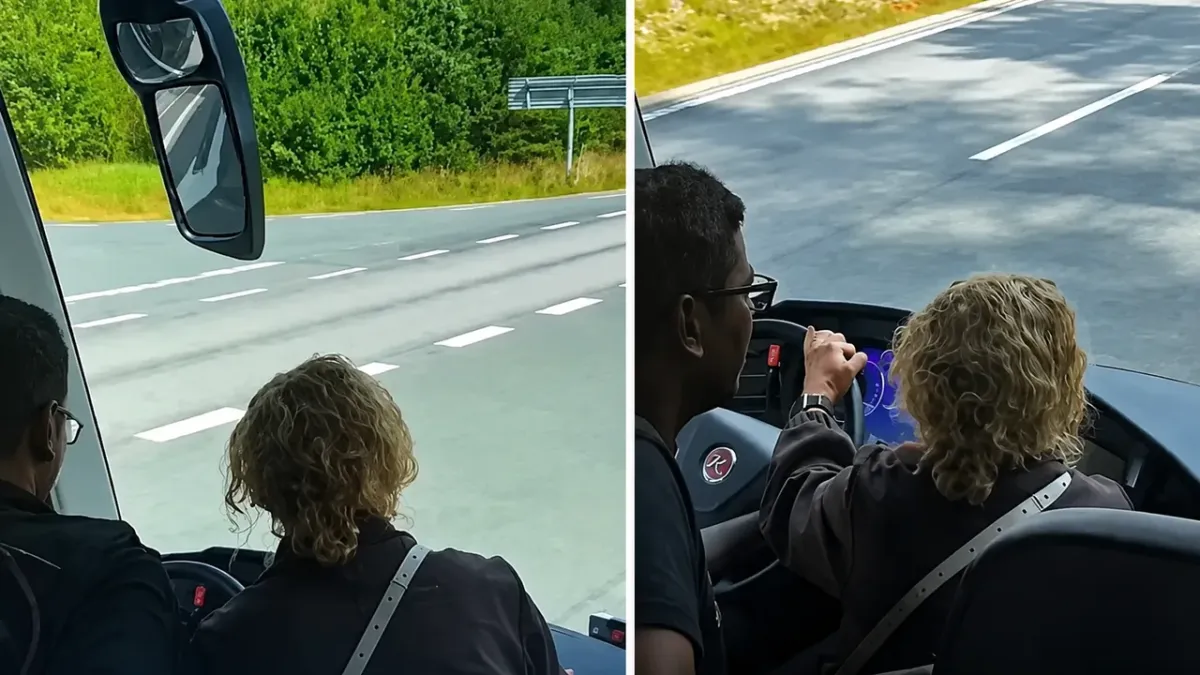 Shvetsiyada yo‘lovchi haydovchisi hushidan ketgan avtobusni to‘xtatib qoldi