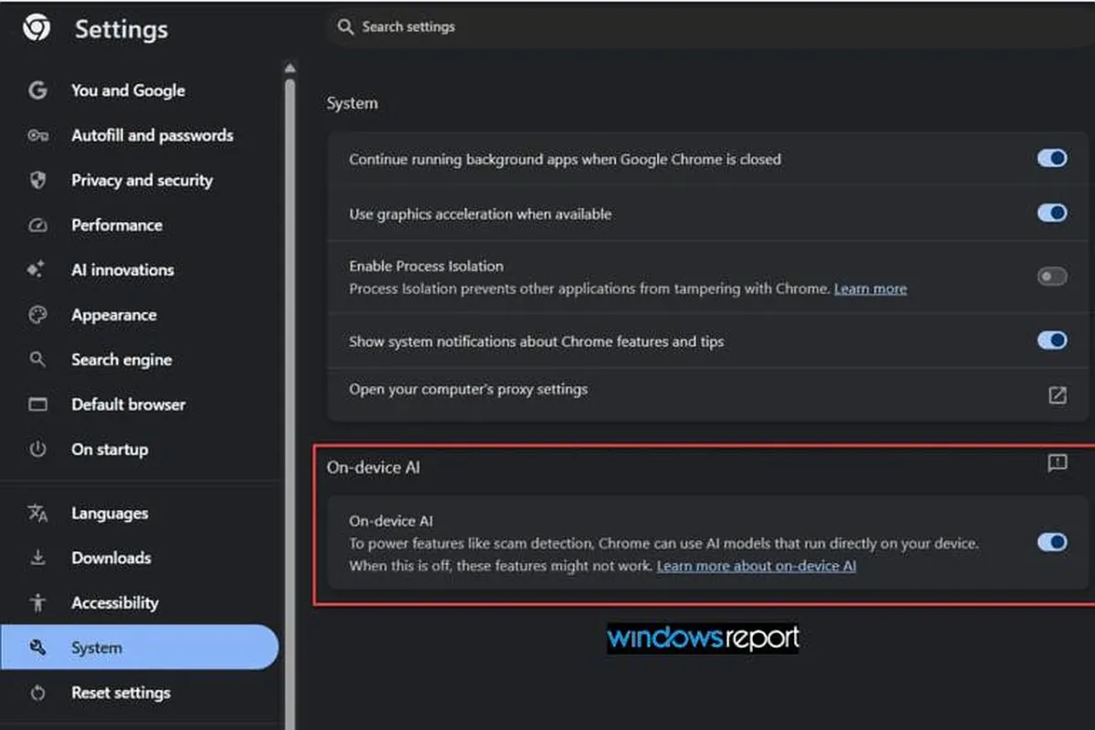 Google Chrome mahalliy suniy intellekt uchun yangi talablarni belgiladi