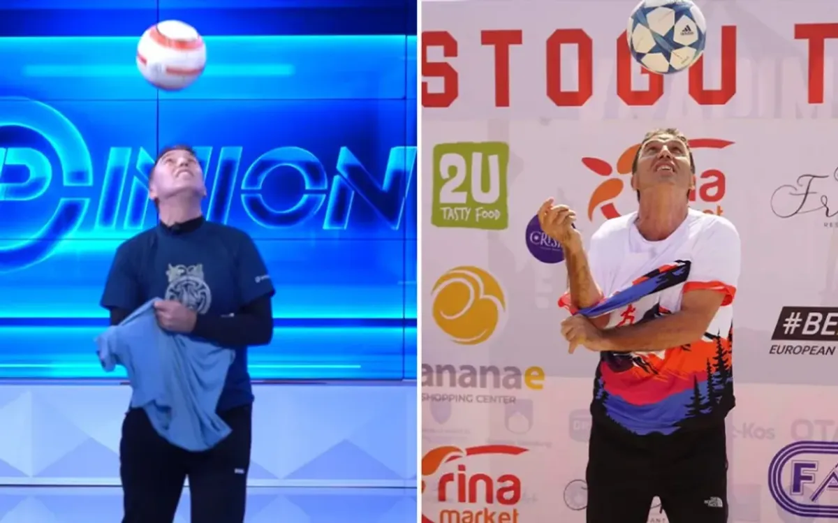 Kosovolik sportchi futbol to‘pini boshida ushlab rekord o‘rnatdi