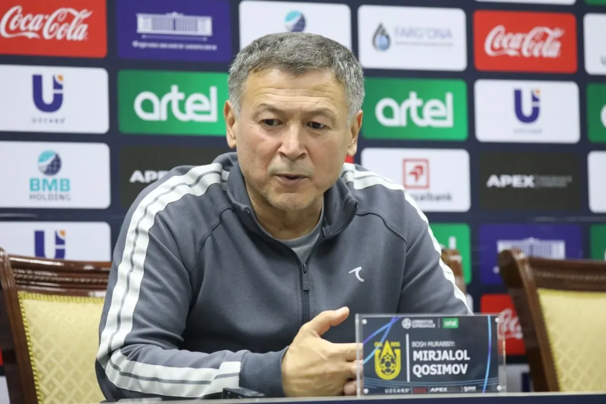 Mirjalol Qosimov OKMKning g‘alabasiz seriyasidan noroziligini bildirdi