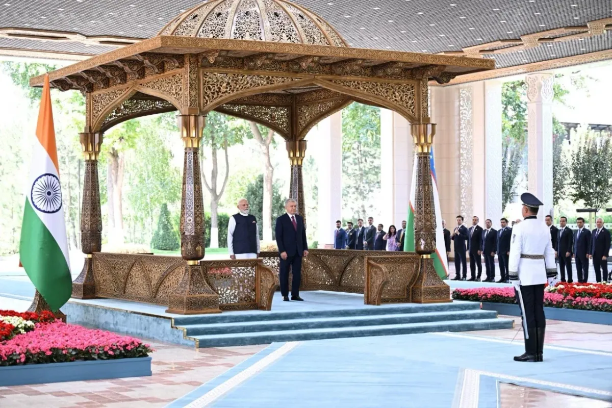 Ko‘ksaroyda Hindiston Bosh vazirini tantanali kutib olish marosimi o‘tkazildi