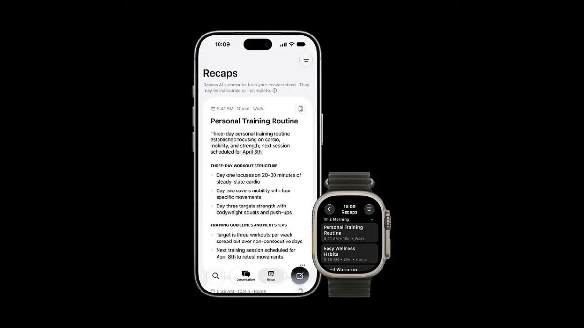 Apple Watch suhbatlarni yozib olib xulosa qiladigan bo‘ldi