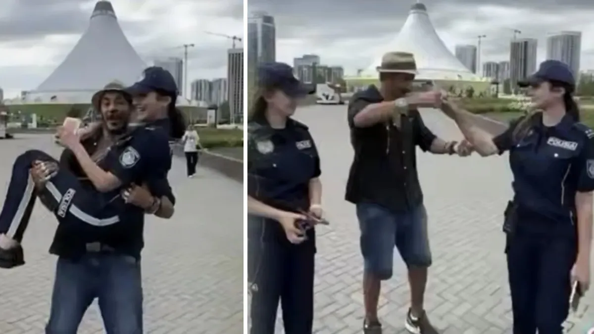Astanada bloger bilan raqsga tushgan politsiyachilar ishdan bo‘shatildi