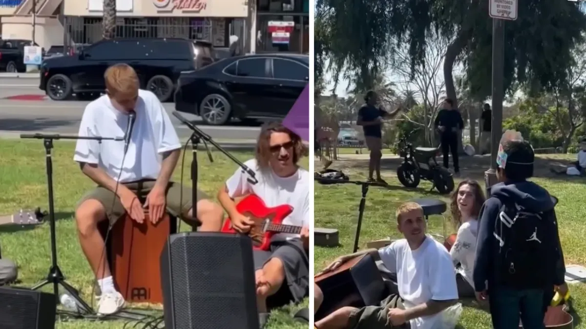 Jastin Biber Los-Anjeles bog‘ida muxlislari uchun kutilmagan konsert berdi