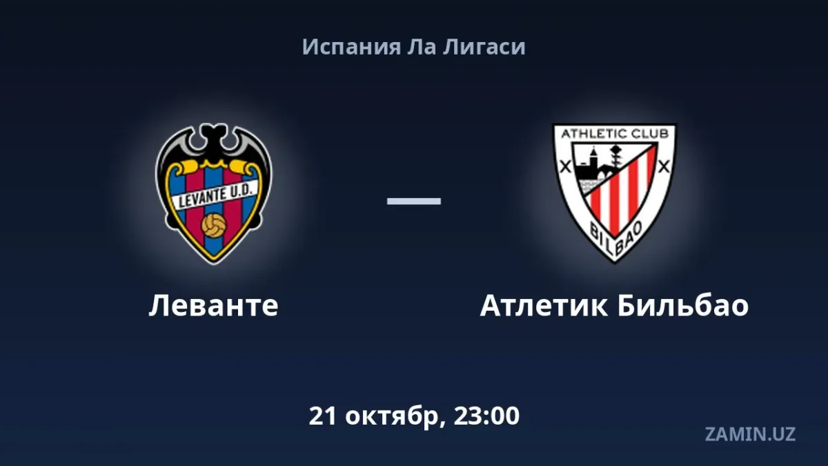 Levante va Atletik Bilbao jamoalari o‘rtasidagi bahs tarkiblari