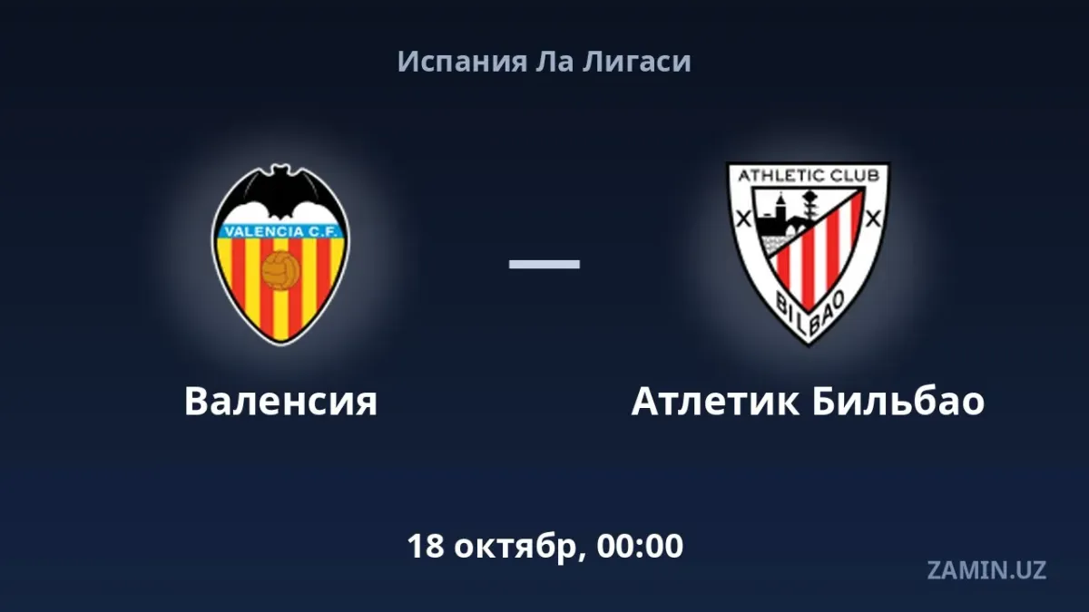 Valensiya va Atletik Bilbao jamoalari o‘rtasidagi bahs tafsilotlari