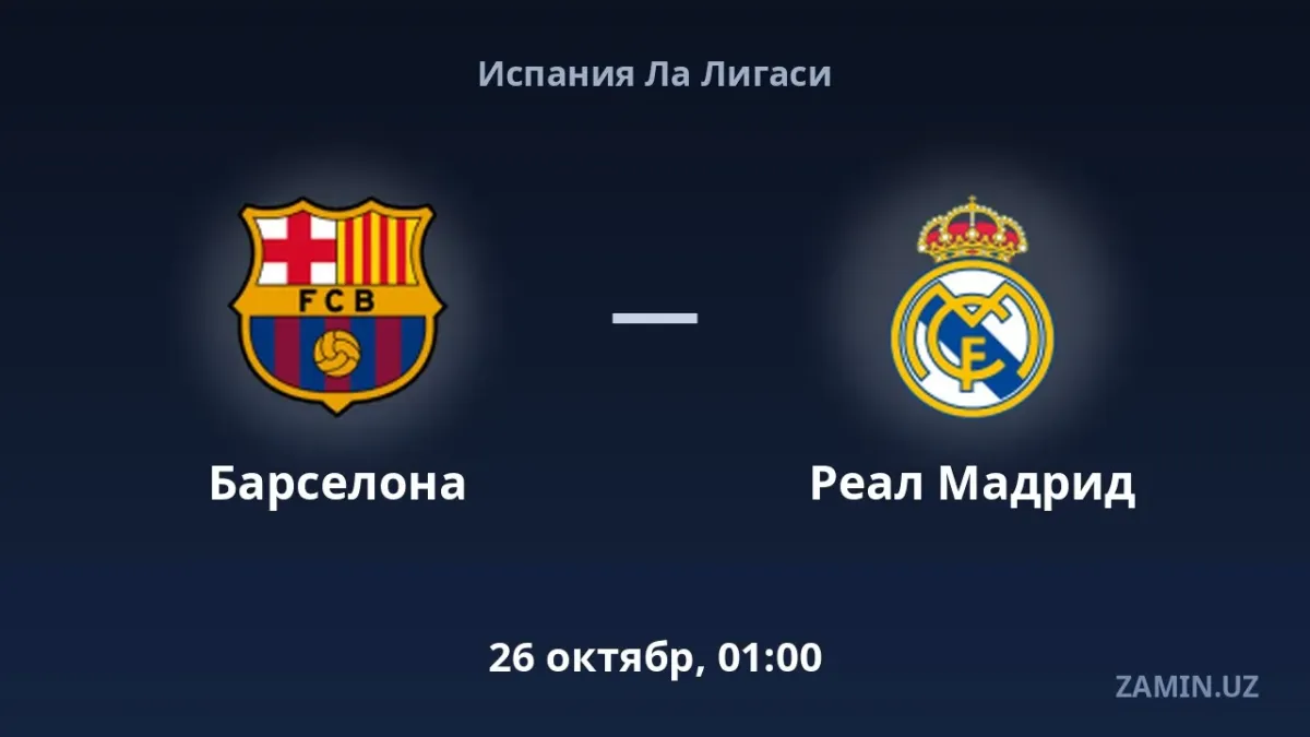 Barselona va Real Madrid o‘rtasidagi El-Klasiko tarkiblari e’lon qilindi