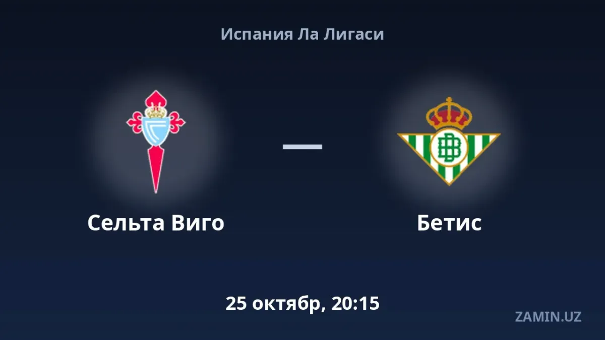 Selta Vigo va Betis jamoalarining bugungi tarkiblari ma’lum bo‘ldi