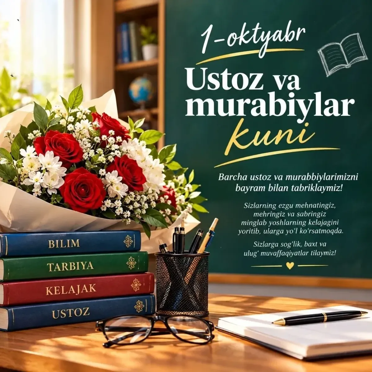 O‘qituvchi va murabbiylar kuni barchaga muborak bo‘lsin