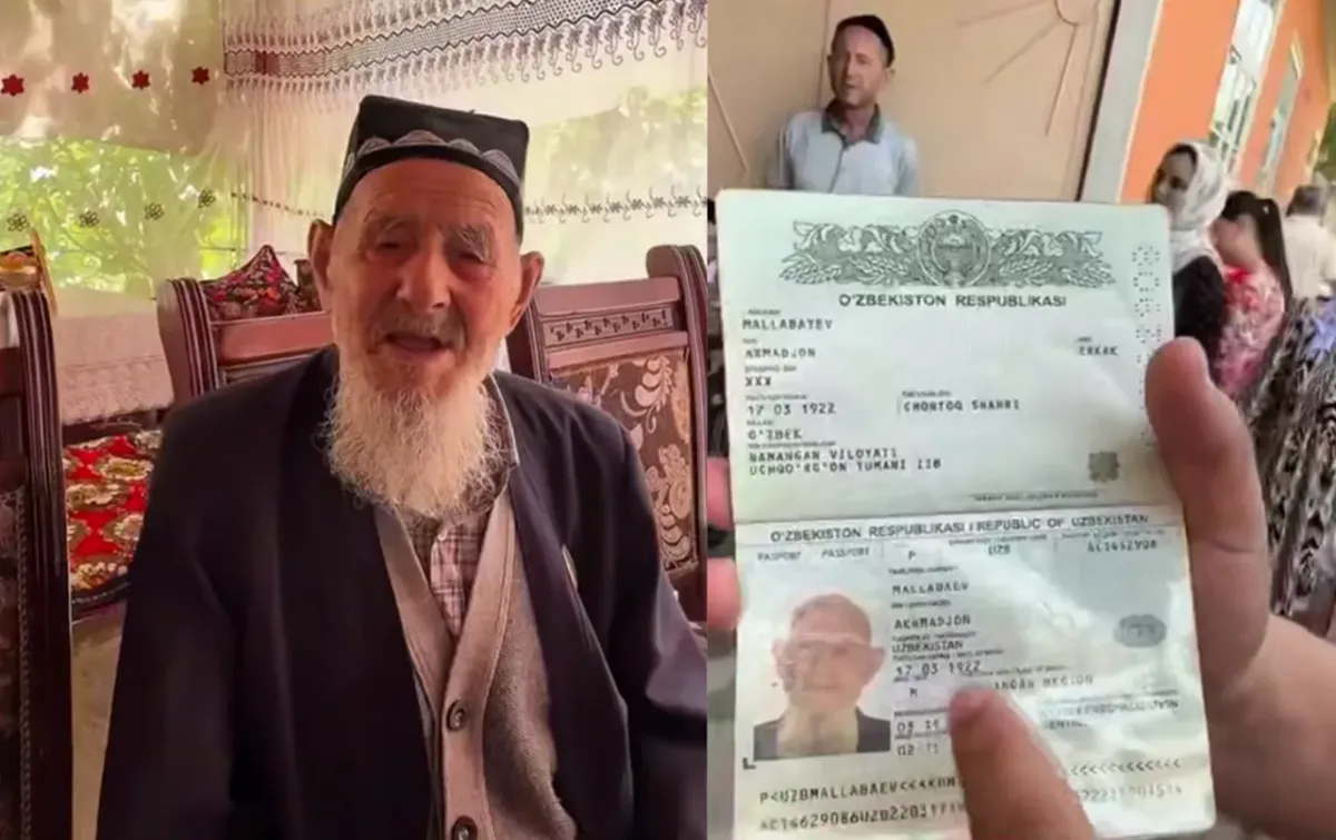 Namanganlik 104 yoshli Ahmadjon ota yuzdan ortiq avlodlari ardog‘ida