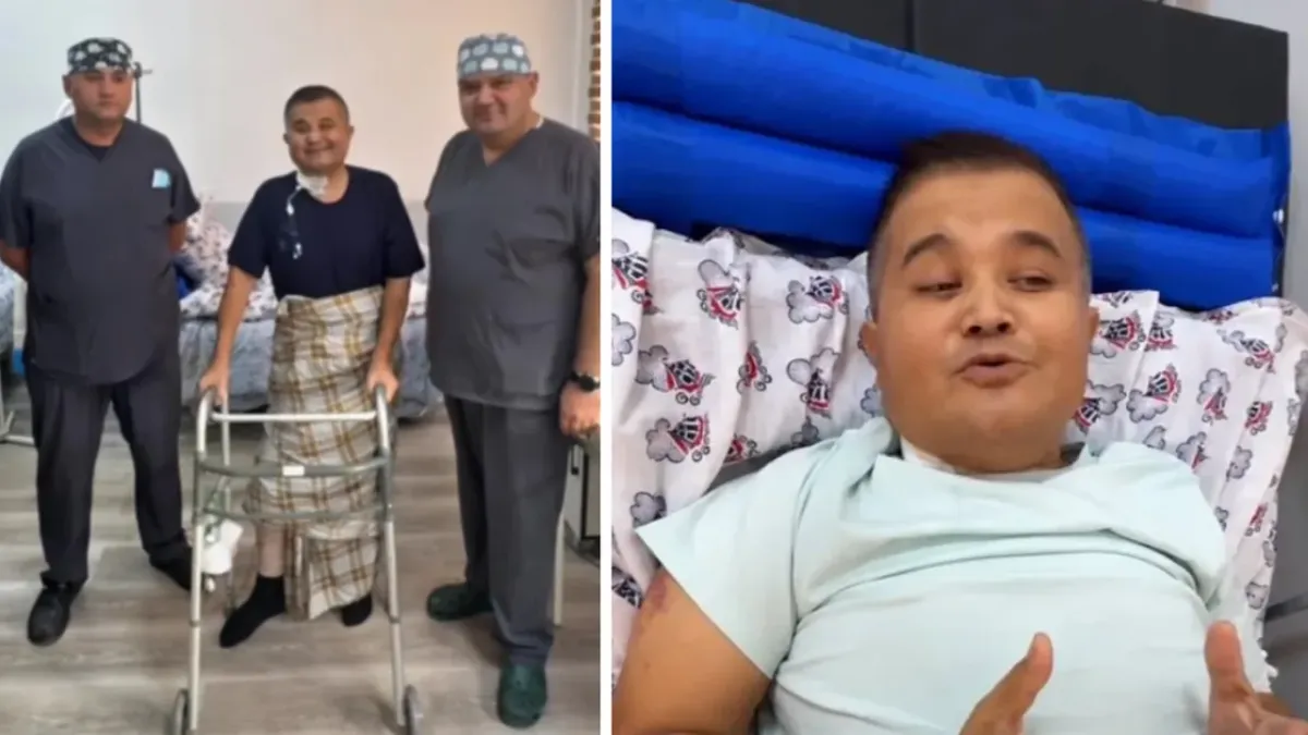 Ahror Qo‘shmatov reabilitatsiya jarayonida mustaqil yurishga harakat qilmoqda