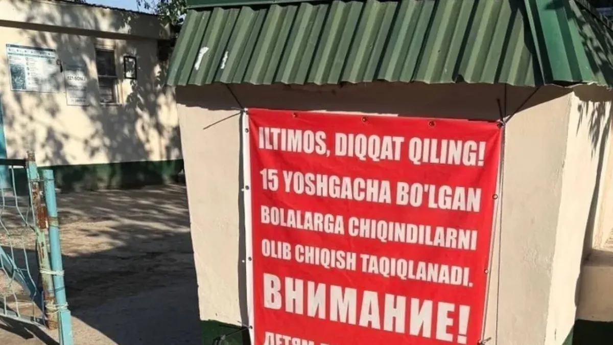Yunusobodda bolalarga chiqindi tashishni taqiqlovchi e’lon paydo bo‘ldi