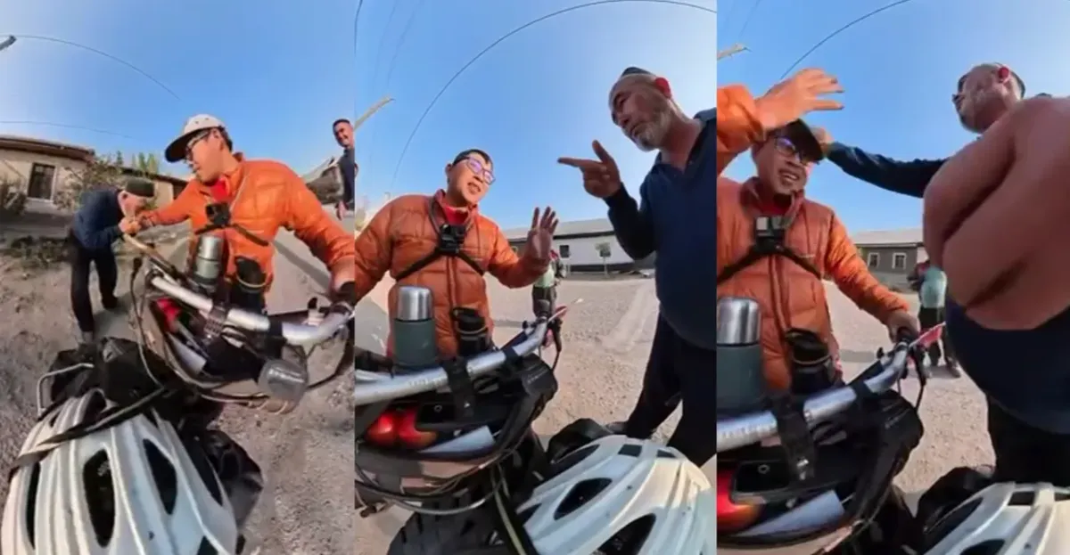 Velosipedda sayohat qilayotgan vetnamlik bloger O‘zbekistonda kutilmagan holatga duch keldi